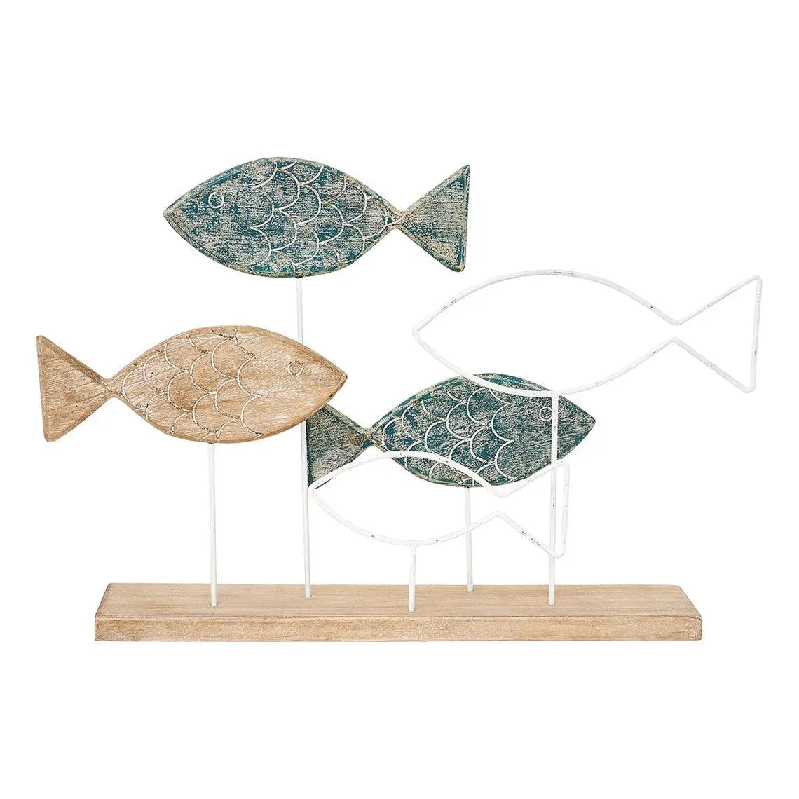 School of Fish on a Stand Driftwood Ornaments Batela Giftware