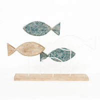 School of Fish on a Stand Driftwood Ornaments Batela Giftware