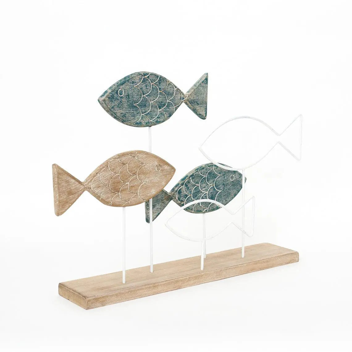 School of Fish on a Stand Driftwood Ornaments Batela Giftware