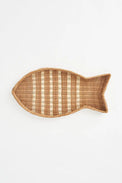 Large Fish-shaped Rattan Tray Driftwood From Europe Kitchen Batela Giftware