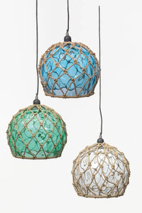 Rope Ceiling Light - Buoy Style (Blue) Ceiling Lights Lamp Batela Giftware