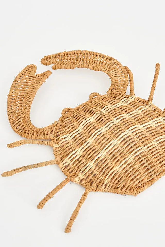 Rattan Crab Wall Decoration Driftwood Ornaments Batela Giftware