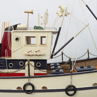 Fishing Boat, Blue and Cream - Model Boat Fishing Boats price-change-job-active Batela Giftware