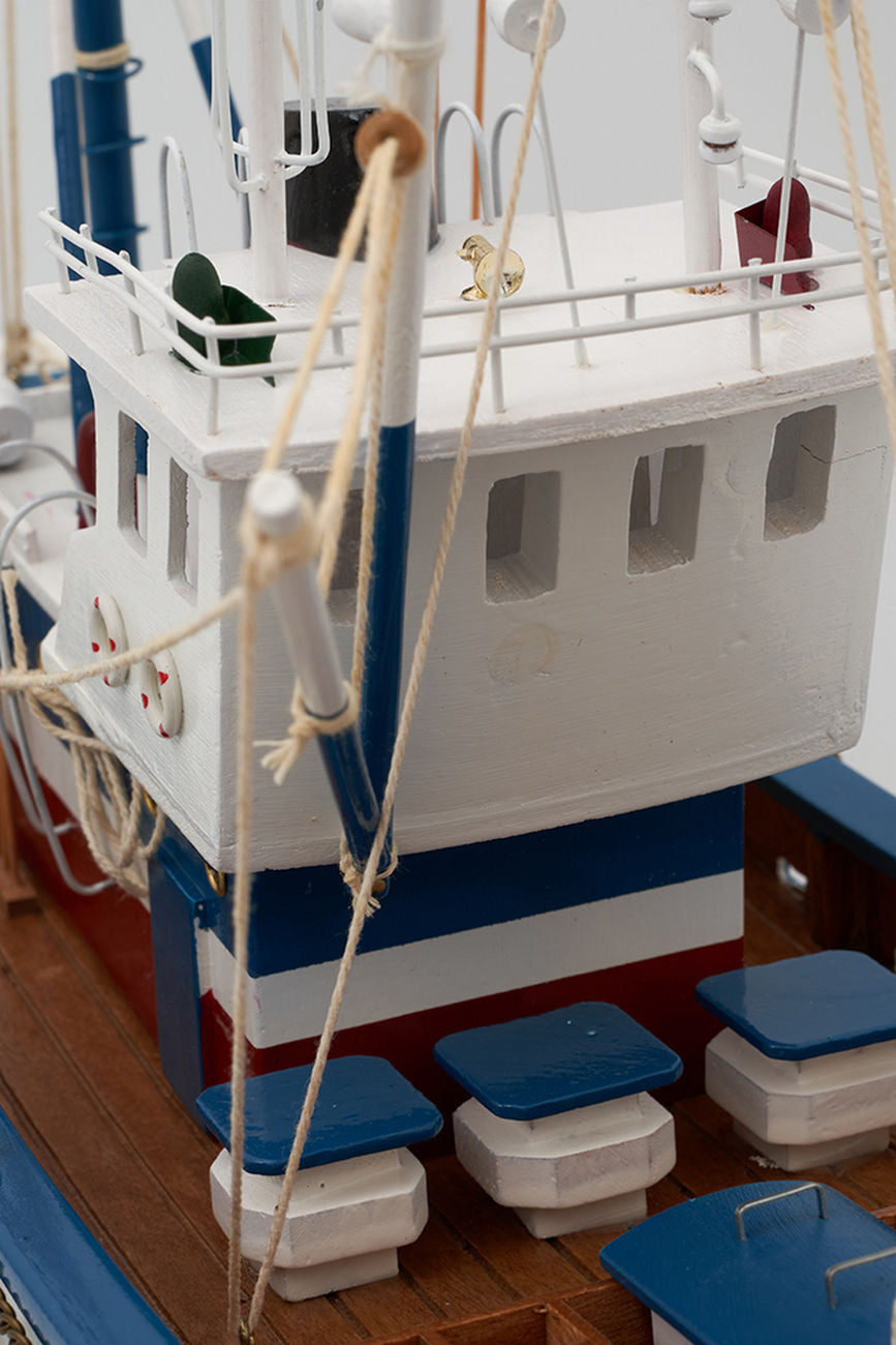 Large Tuna Fishing Boat in Blue - Model Boat Fishing Boats price-change-job-active Batela Giftware