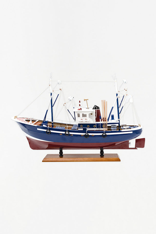 Tuna Fishing Boat III - Model Boat - Blue Fishing Boats Batela Giftware