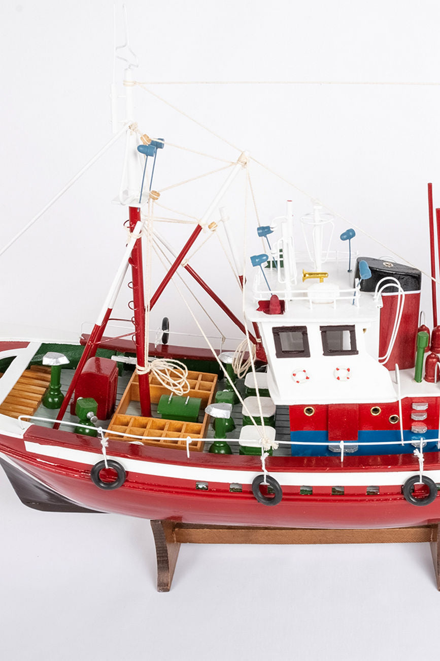 Tuna Fishing Boat II - Model Boat in Red Fishing Boats price-change-job-active Batela Giftware