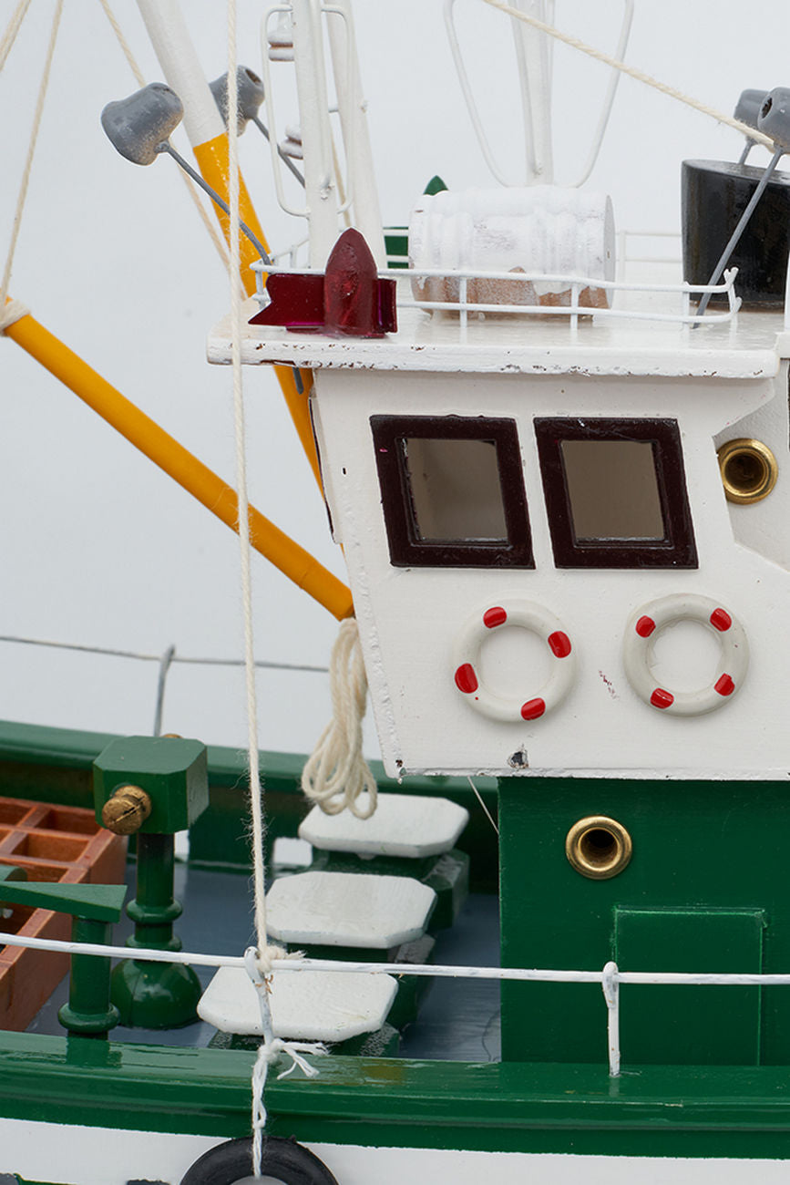 Tuna Fishing Boat II - Model Boat in Green Fishing Boats Batela Giftware