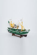 Tuna Fishing Boat II - Model Boat in Green Fishing Boats Batela Giftware