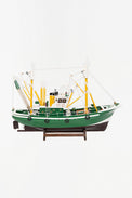 Tuna Fishing Boat II - Model Boat in Green Fishing Boats Batela Giftware