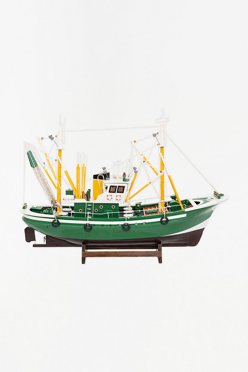 Tuna Fishing Boat II - Model Boat in Green Fishing Boats Batela Giftware