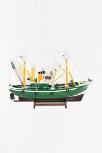 Tuna Fishing Boat II - Model Boat in Green Fishing Boats Batela Giftware