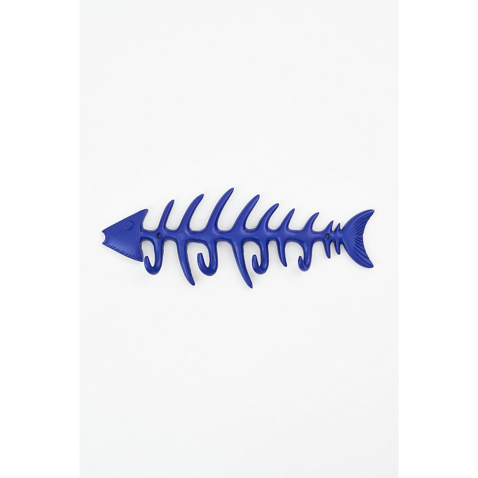 Marine Blue Metal Fishbone Coat Rack Coat Racks & Hooks Batela Giftware