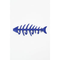 Marine Blue Metal Fishbone Coat Rack Coat Racks & Hooks Batela Giftware