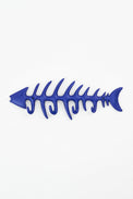 Marine Blue Metal Fishbone Coat Rack Coat Racks & Hooks Batela Giftware