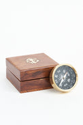 Compass with Wooden Box Desktop Batela Giftware