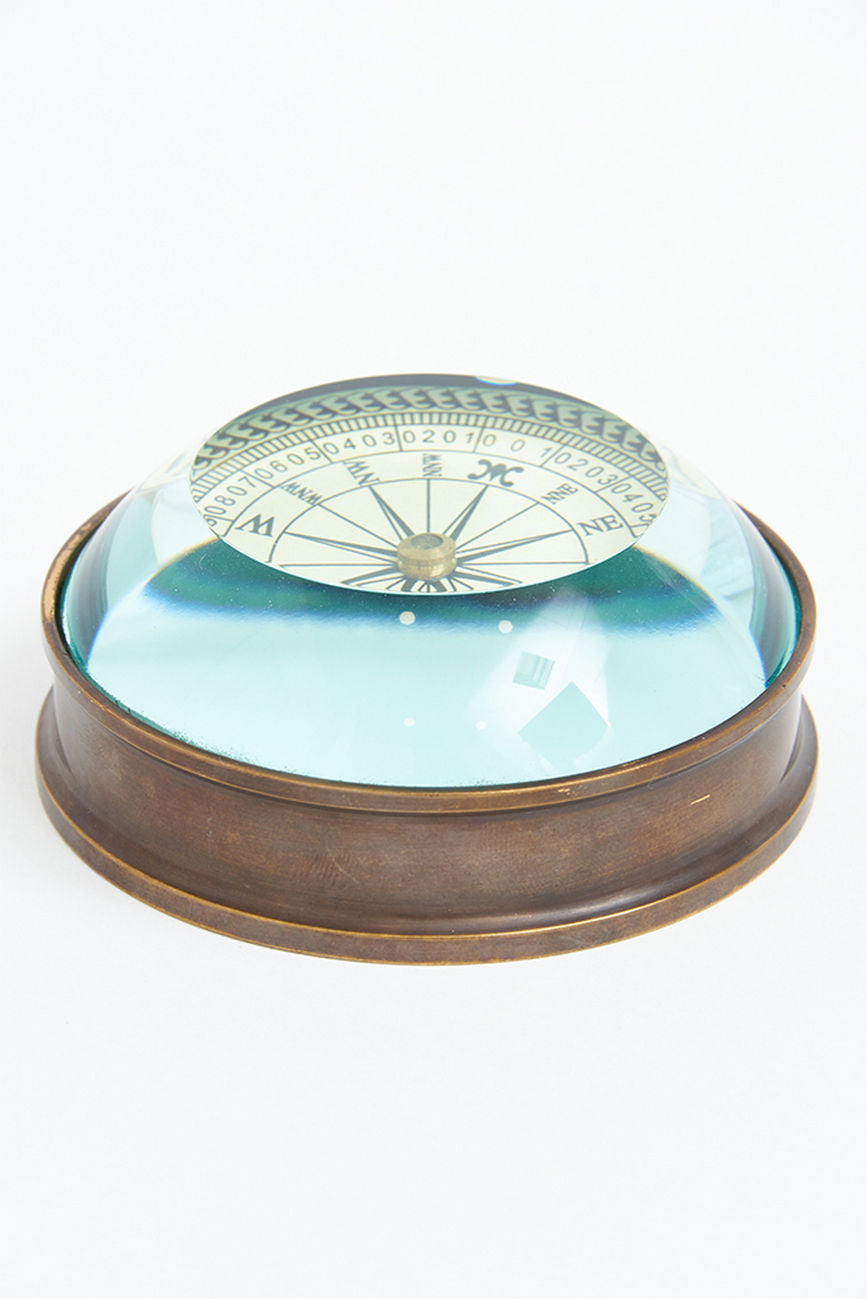 Compass with Magnifying Glass Nautical Office Decoration Batela Giftware