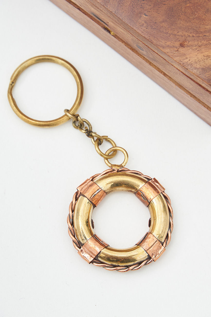 Lifebelt Key Ring with Wooden Box Key Ring Batela Giftware