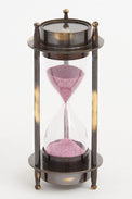 Metal Hourglass with Compasses Desktop Batela Giftware