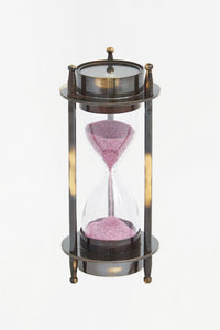 Metal Hourglass with Compasses Desktop Batela Giftware