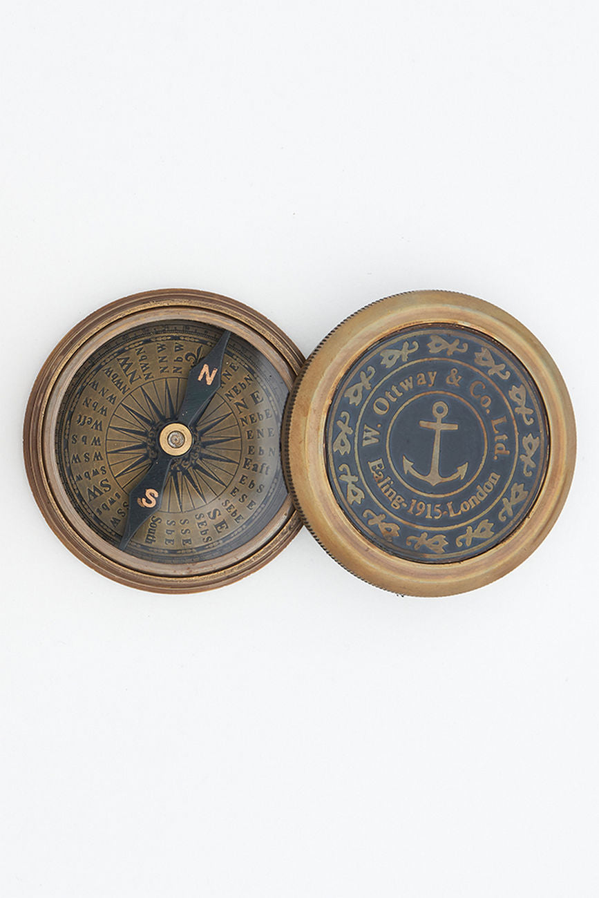 Compass with Leather Case Desktop Nautical Office Decoration price-change-job-active Batela Giftware