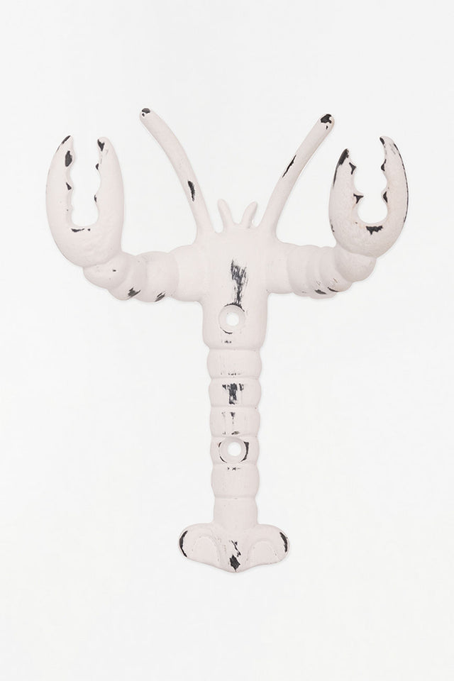 Coat Hook - Lobster in White Coat Racks & Hooks Batela Giftware