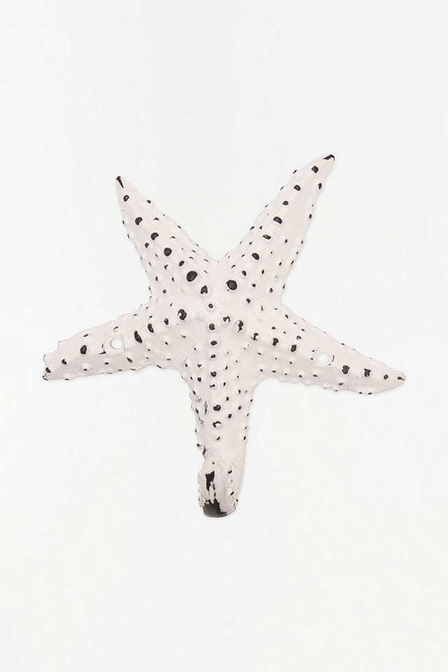 Starfish Metal Coat Hook (White) Coat Racks & Hooks Batela Giftware