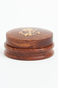 Compass with Wooden Base Nautical Office Decoration Batela Giftware