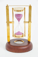 Brass Hourglass With Compass Base Desktop Batela Giftware