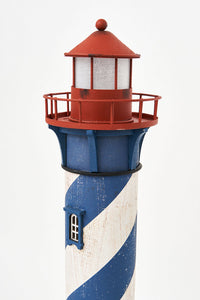 LED Blue & White Tall Lighthouse Battery Lighthouses price-change-job-active Batela Giftware