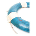 Antique Lifebelt in Light Blue & White - Full Size Nautical Office Decoration Batela Giftware