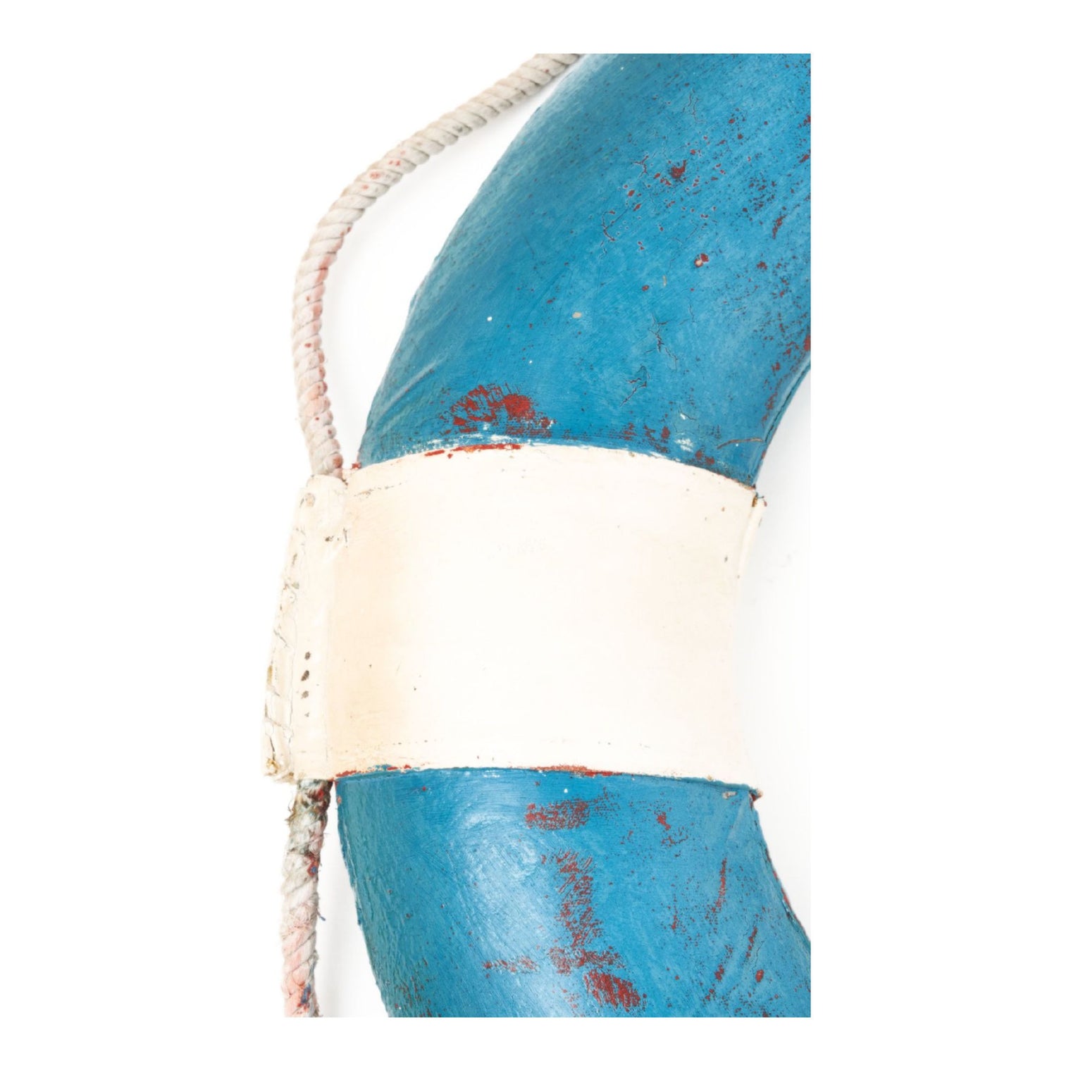 Antique Lifebelt in Light Blue & White - Full Size Nautical Office Decoration Batela Giftware