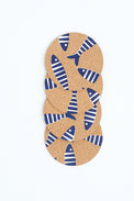 Cork Table Coasters with Shoal of Striped Fish - Round (Set of 6) Cork Batela Giftware