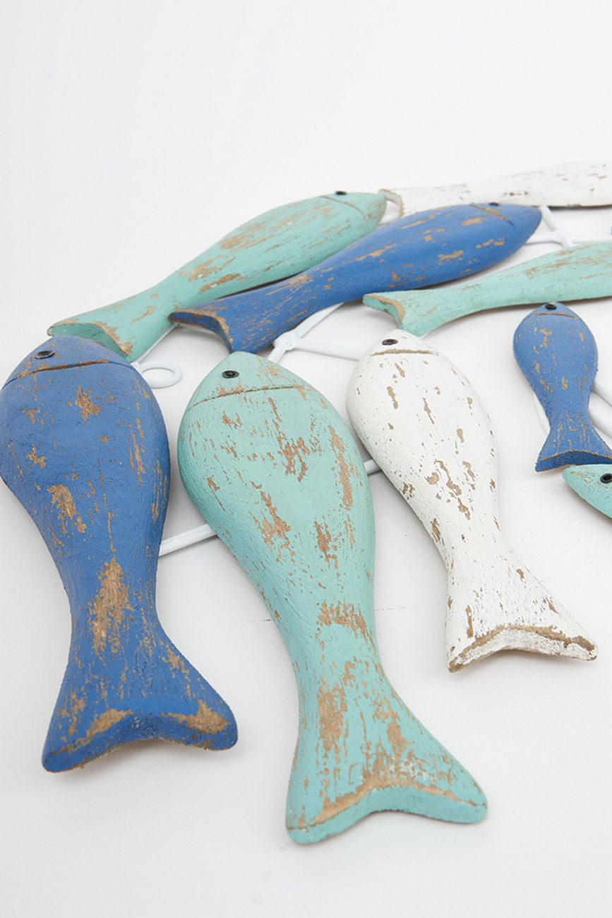 Shoal of Fish Wall Art Hanging Driftwood Ornaments Batela Giftware