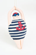 Papier-Mâché Vintage Male Bather Pendant From Europe Papier Mache Batela Giftware