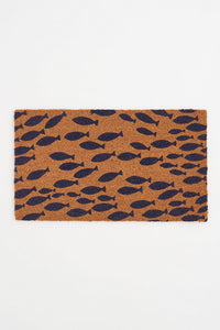 Shoal of Blue Fish Doormat Doormats Batela Giftware