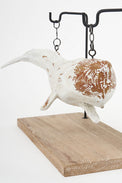 Medium White Sperm Whale Ornament on a Stand Marine Mammals Batela Giftware