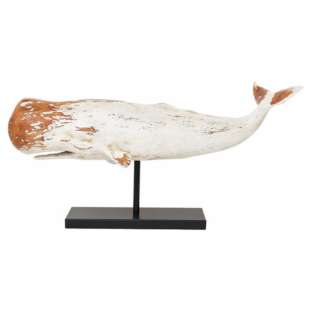 Large Sperm Whale With Base Ornament (White) Marine Mammals Batela Giftware