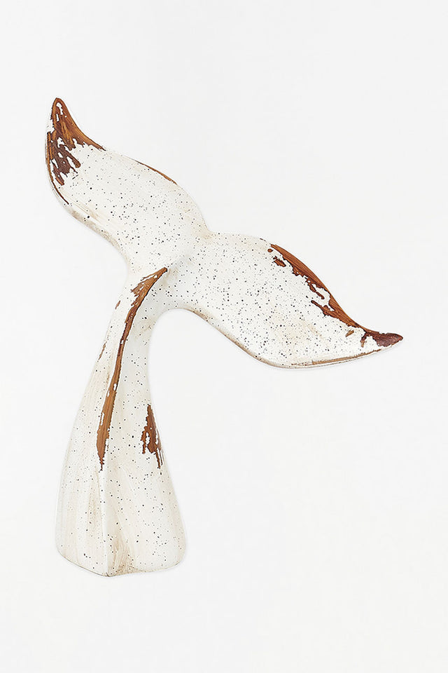 Whale Tail Ornament (White) Ornaments Batela Giftware