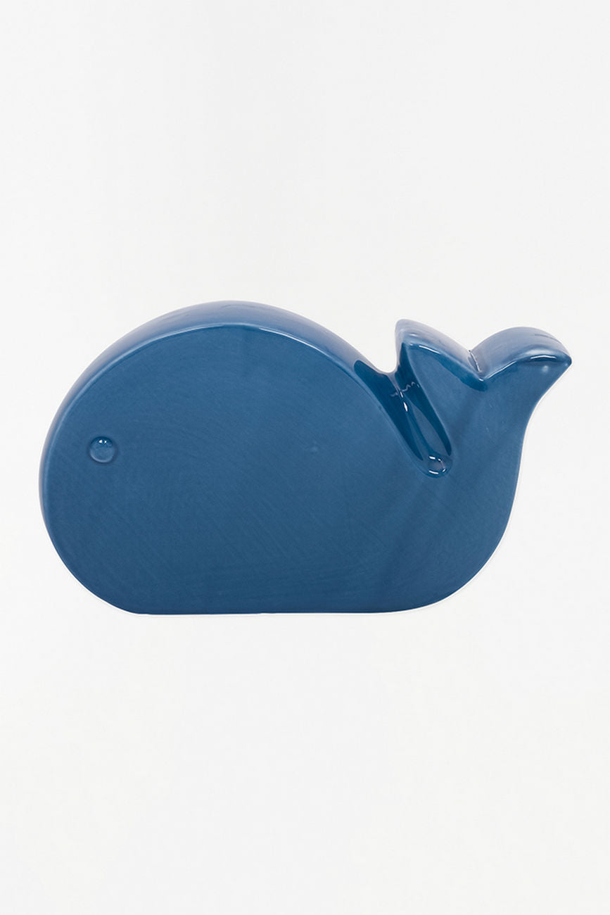 Decorative Ceramic Whale Ornament - Dark Blue Ornaments Batela Giftware