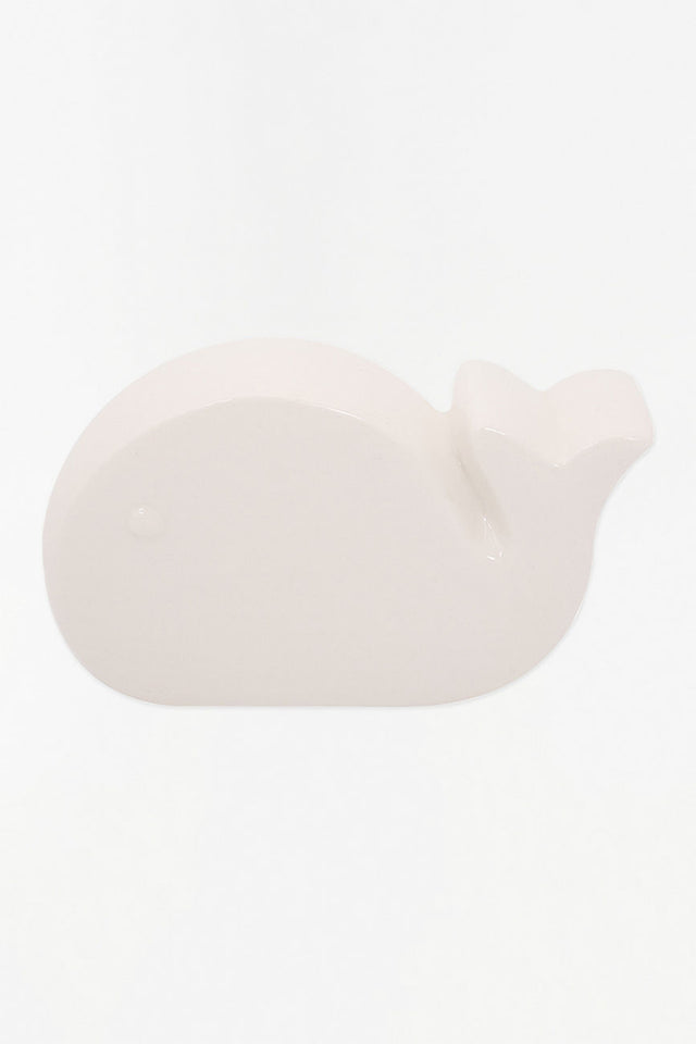 Decorative Ceramic Whale Ornament - White Ornaments Batela Giftware