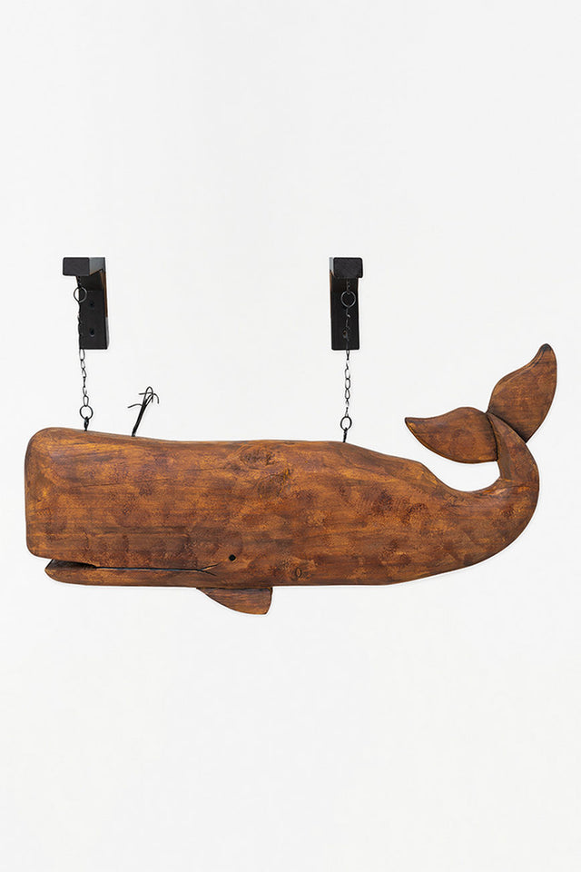 Wooden Sperm Whale (for Wall Hanging) Driftwood Ornaments Batela Giftware