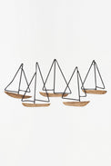 Sailboats Wall Art Driftwood Ornaments Batela Giftware