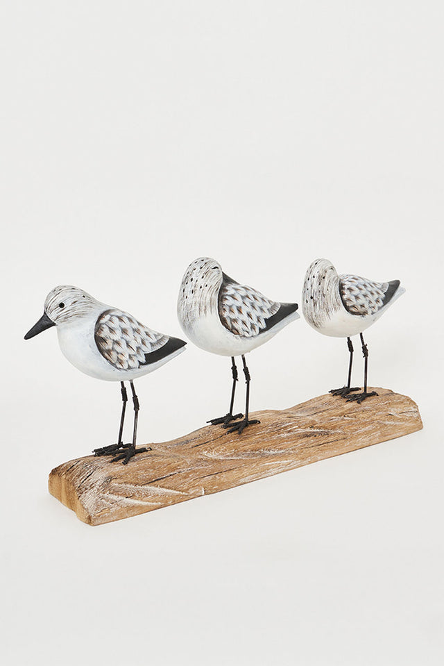 Three Sea Birds Ornament on a Driftwood Base Birds Driftwood Batela Giftware