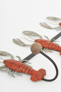 Wooden and Metal Lobster Coat Rack Coat Racks & Hooks Batela Giftware