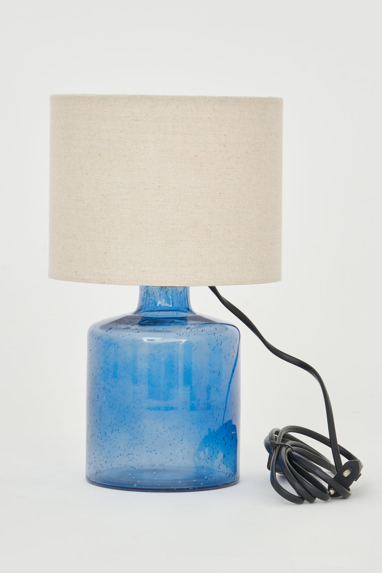 Small Glass Buoy Bedside Lamp - Blue by Batela