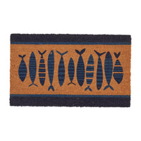 Blue striped fish Doormat Doormats Batela Giftware