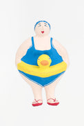 Cute Vintage Bather made of Papier Maché From Europe Papier Mache Batela Giftware