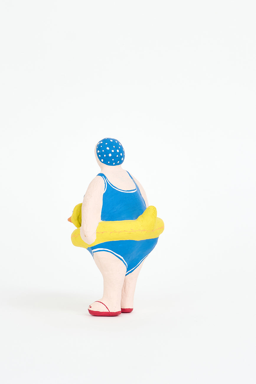 Cute Vintage Bather made of Papier Maché From Europe Papier Mache Batela Giftware