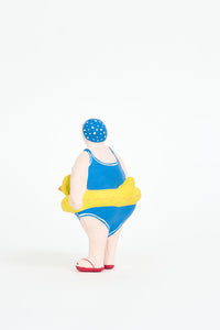 Cute Vintage Bather made of Papier Maché From Europe Papier Mache Batela Giftware