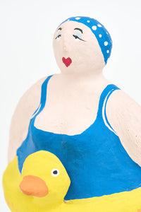 Cute Vintage Bather made of Papier Maché From Europe Papier Mache Batela Giftware